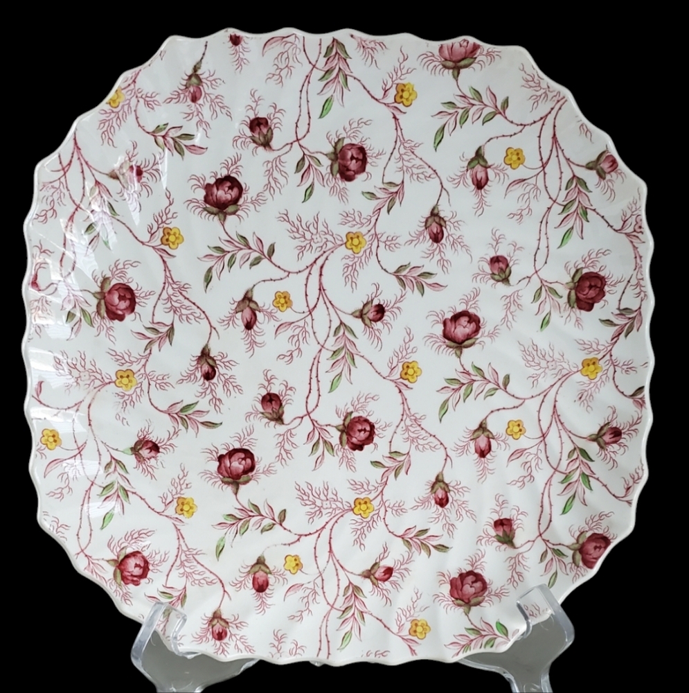 🌹Copeland Spode Rosebud Chintz  Replacement Square Salad / Luncheon Plate